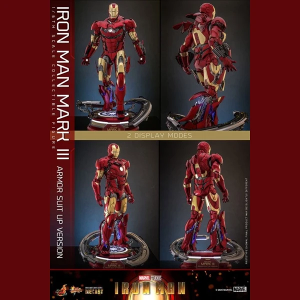 Hot Toys Iron Man - Mk3 Armor (Suit Up Version Diecast)