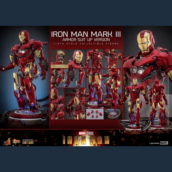 Hot Toys Iron Man - Mk3 Armor (Suit Up Version Diecast)