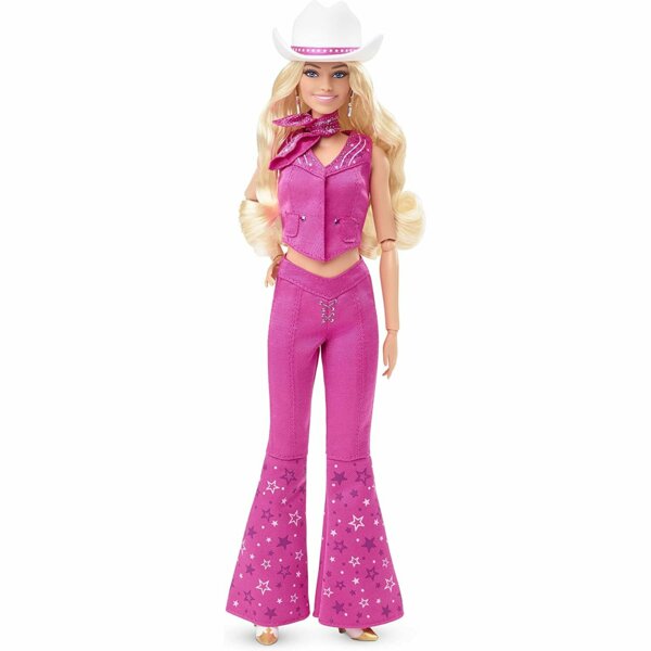 Barbie Margot Robbie, Pink Western Outfit with Cowboy Hat, The Movie 2023