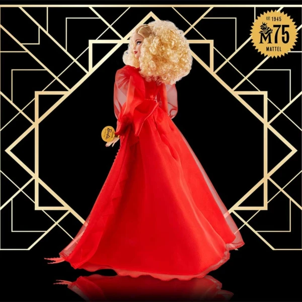 75th Anniversary Barbie in Red Gown, Anniversary Dolls