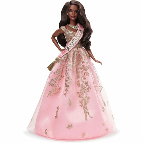 Barbie President, Pink and Gold Dress with Sash, The Movie 2023