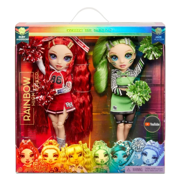 Rainbow High Ruby Anderson & Jade Hunter, Cheer 2-Pack