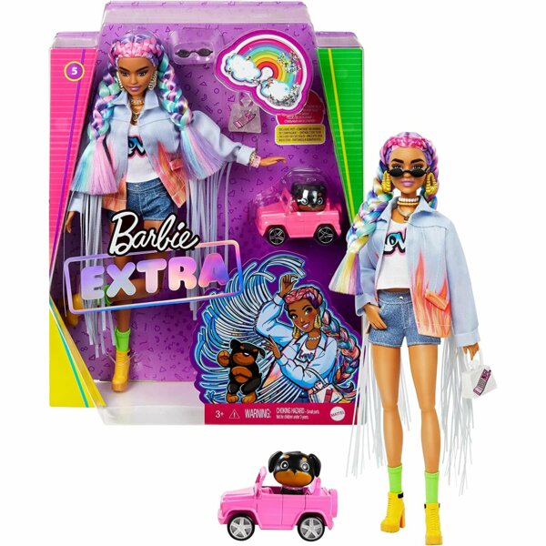 Barbie Extra Doll #5 with Rainbow Braids