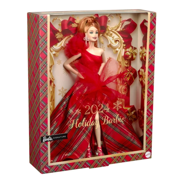 Barbie 2024 Holiday, Red Hair (Walmart exclusive), 2024 Holiday Barbie