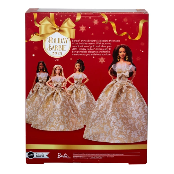 2025 Holiday Barbie, Light Brown Hair