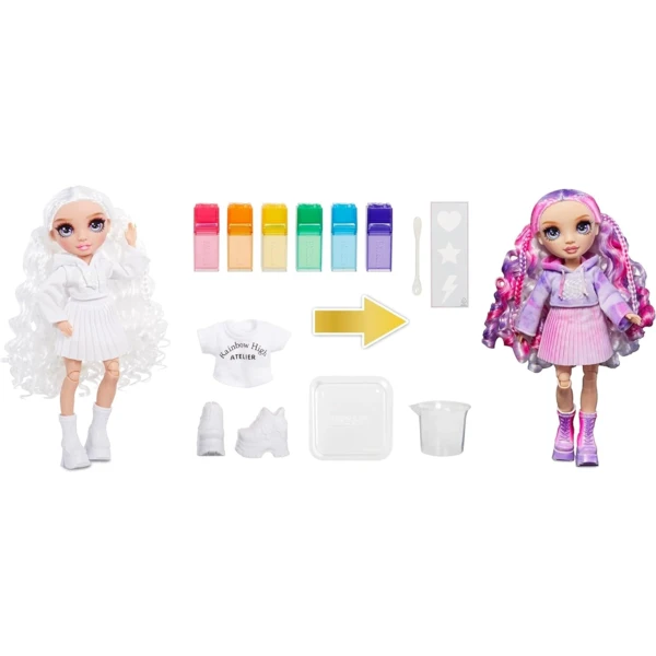 Rainbow High Watercolor & Create Fashion Doll, Purple Eyes