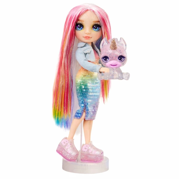 Rainbow High Amaya (Rainbow) with Slime Kit & Pet, Sparkle Slime
