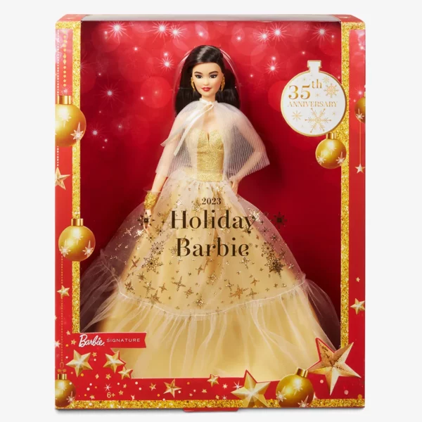 Barbie 2023 Holiday, Long Brown Hair, 2023 Holiday Barbie