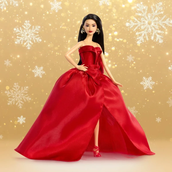 2026 Holiday Barbie with Dark Brown Hair