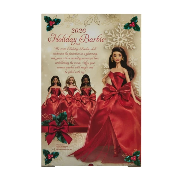 2026 Holiday Barbie with Dark Brown Hair