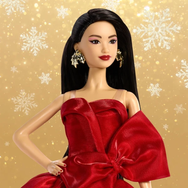 2026 Holiday Barbie with Dark Brown Hair