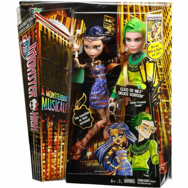 Monster High Cleo de Nile and Deuce Gorgon, Comet-Crossed 2-Pack, Boo-York