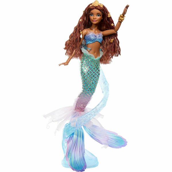 Disney Deluxe Mermaid Ariel Doll with Iridescent Tail, The Little Mermaid