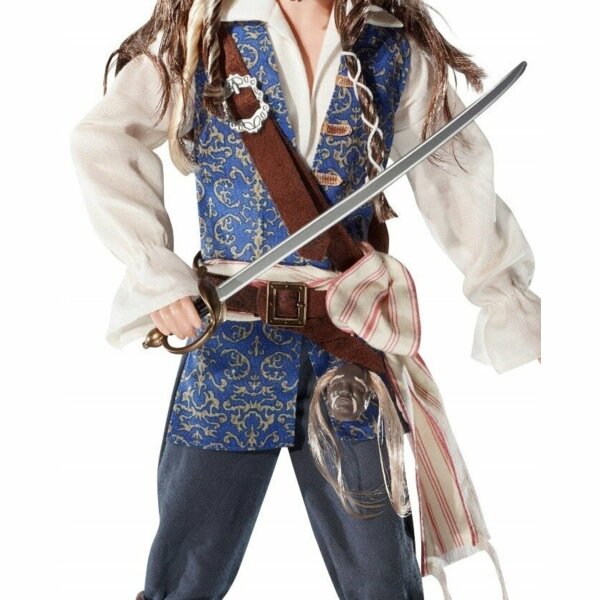 Barbie Pirates of The Caribbean: On Stranger Tides Captain Jack Sparrow Collector Doll, Cinematics