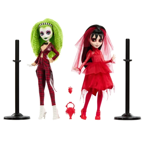 Monster High Betelgeuse and Lydia Doll 2-Pack (Beetlejuice Beetlejuice), Skullector