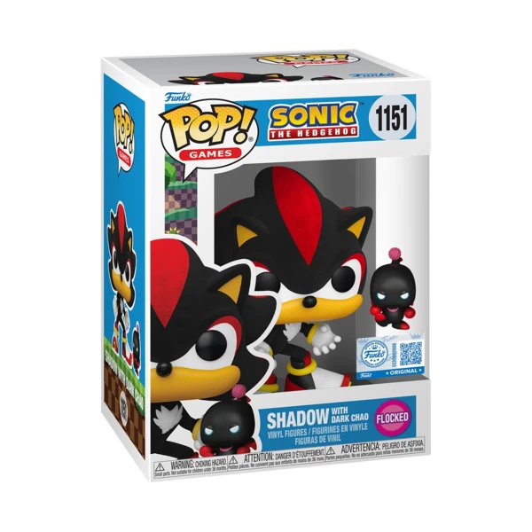 Funko Pop! Shadow with Dark Chao (Flocked), Sonic The Hedgehog