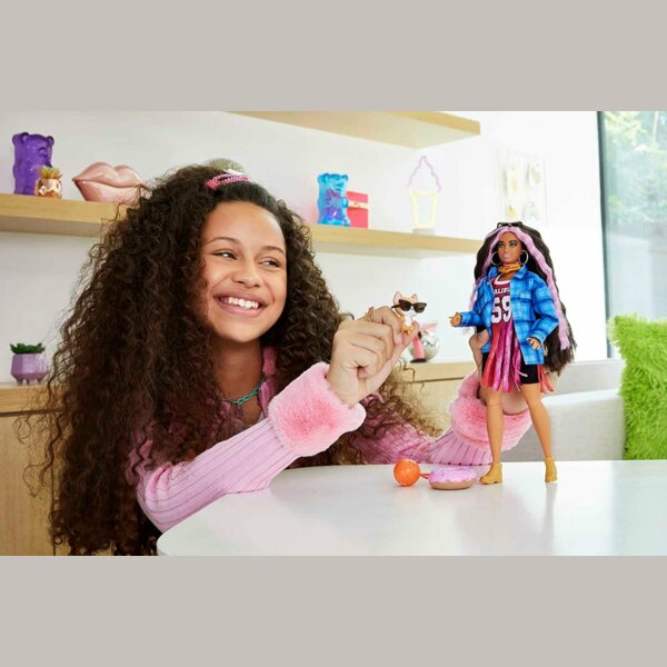 Barbie Extra Doll #13 with Pink-Streaked Crimped Hair