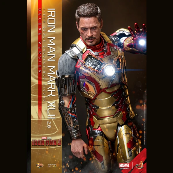 Hot Toys Iron Man 3 - Iron Man Mk 42 (Deluxe, Battle Damaged)