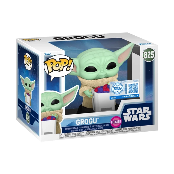Funko Pop! Grogu with Snack (Flocked), Star Wars: The Mandalorian
