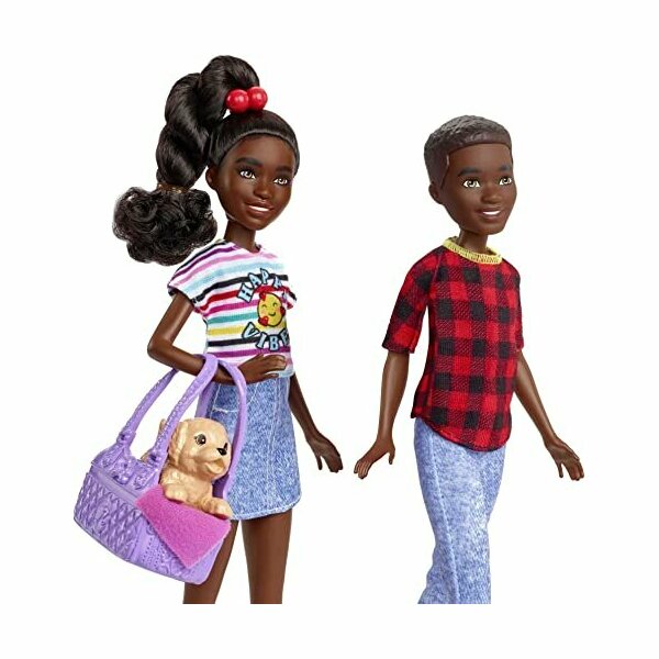 Barbie Twins Playset with Brother & Sister Dolls, It Takes Two