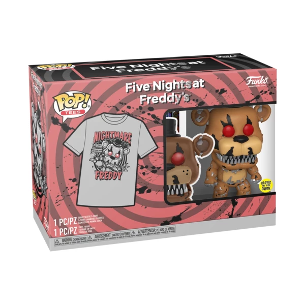 Funko Pop! Nightmare Freddy with T-Shirt (Glow In The Dark), Five Nights At Freddy's