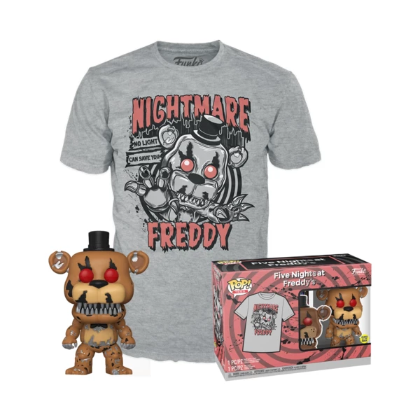Funko Pop! Nightmare Freddy with T-Shirt (Glow In The Dark), Five Nights At Freddy's