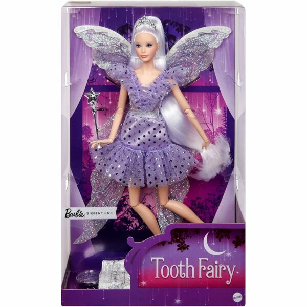 Barbie Tooth Fairy, Collectible Doll with Fairy Wings