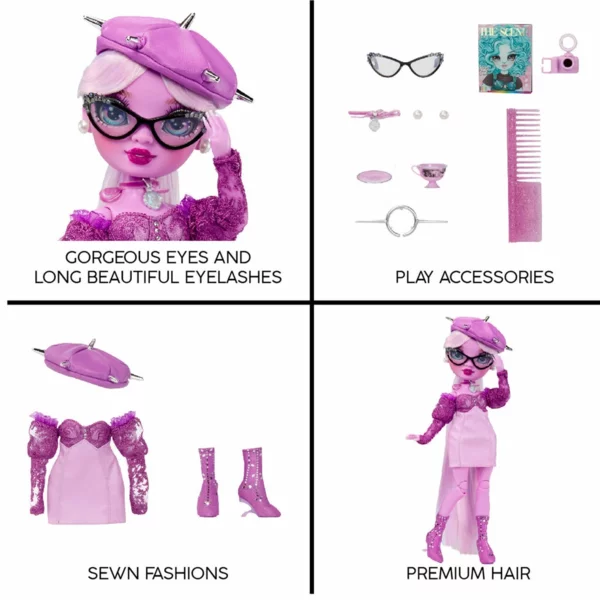 Shadow High Lavender Lynn, Purple Fashion Doll with Accessories, Colorful Fashion