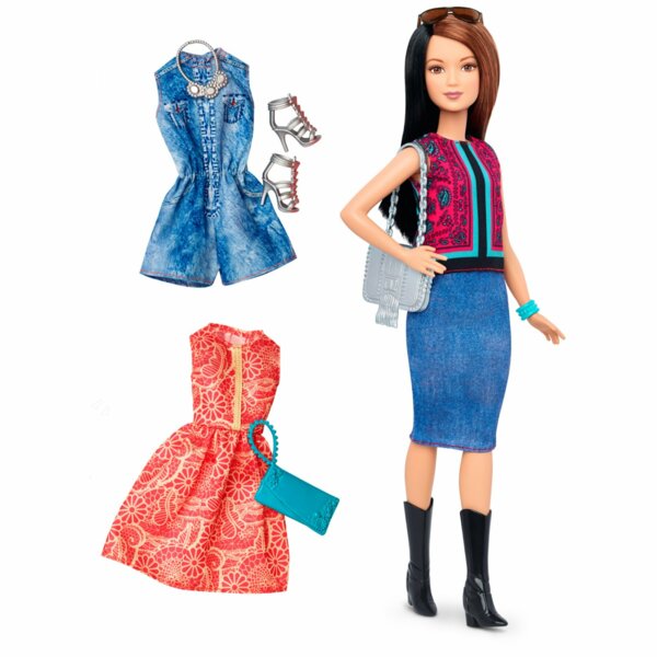 Barbie Fashionistas №041 – Pretty in Paisley Doll & Fashions – Petite 