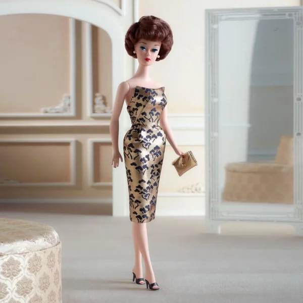 1961 Brownette Bubble Cut Barbie Doll Reproduction, Silkstone