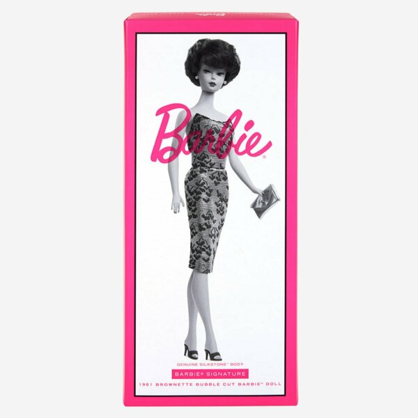 1961 Brownette Bubble Cut Barbie Doll Reproduction, Silkstone