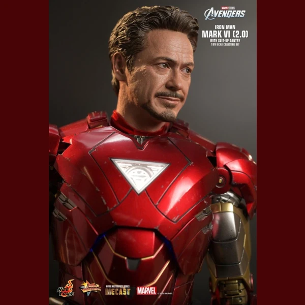 Hot Toys Iron Man Mark VI (2.0) with Suit-Up Gantry, The Avengers