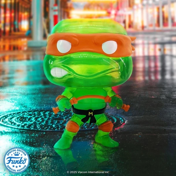 Funko Pop! Michelangelo (Translucent Green), Teenage Mutant Ninja Turtles