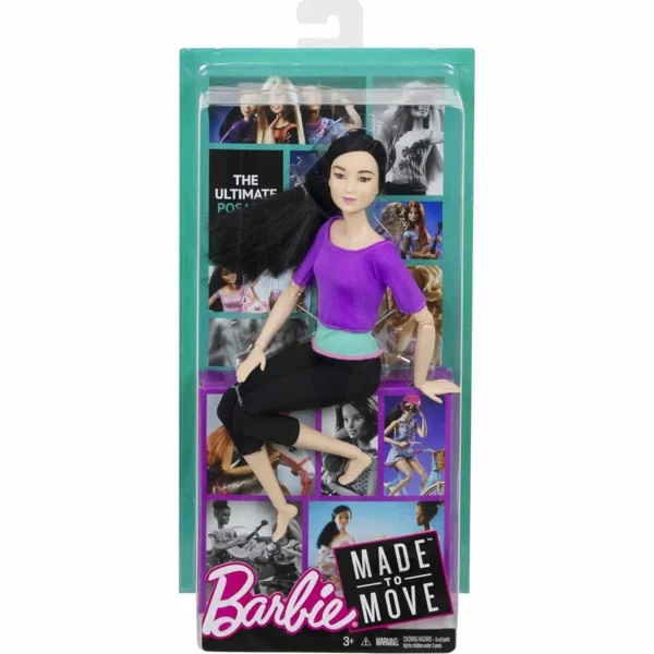Barbie Made to Move Posable Doll in Purple