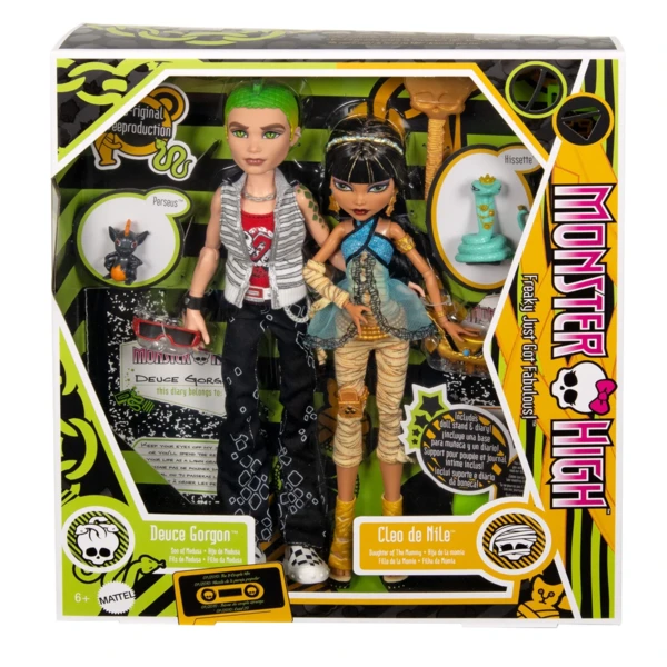 Monster High Cleo De Nile & Deuce Gorgon, Creeproduction G1 Dolls 2-Pack, Boo-riginal Creeproduction