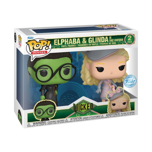 Funko Pop! 2-PACK Elphaba And Glinda In Shiz Uniform, Wicked