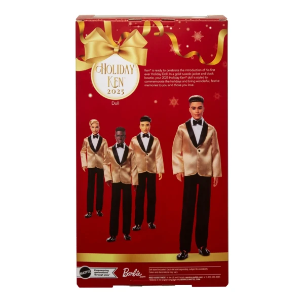 Barbie 2025 Holiday Ken, Brown Hair, Holiday Barbie