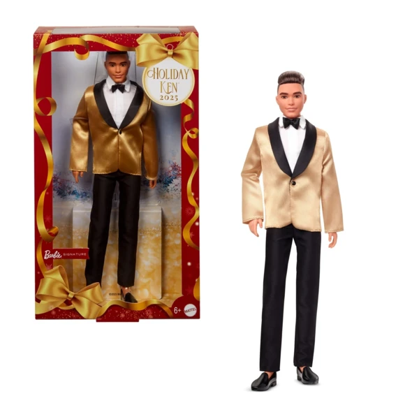 Barbie 2025 Holiday Ken, Brown Hair, Holiday Barbie