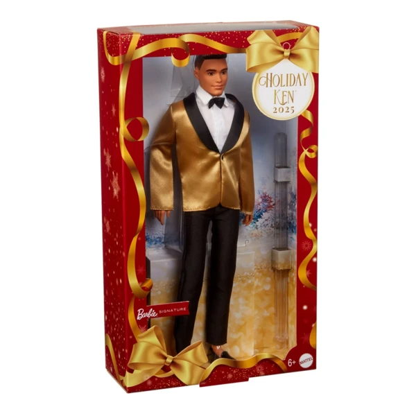 Barbie 2025 Holiday Ken, Brown Hair, Holiday Barbie