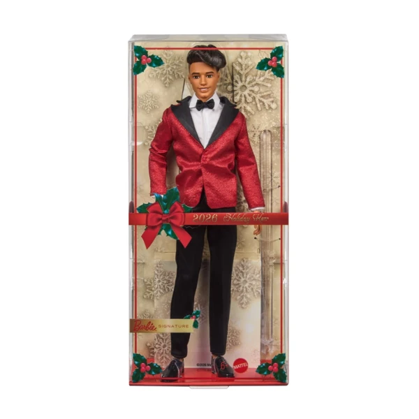 Barbie 2026 Holiday Ken with Black Hair, Holiday Barbie