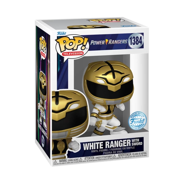 Funko Pop! White Ranger With Sword, Power Rangers