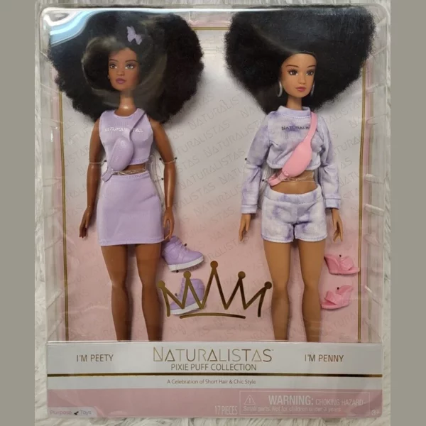Purpose Toys Naturalistas Pixie Puff Peety & Penny 2-pack dolls