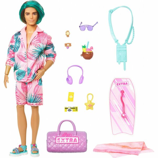 Barbie Extra Fly Ken Doll with Beach Fashion