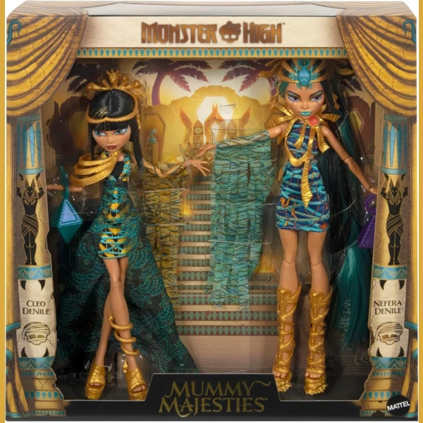 Monster High Mummy Majesties Cleo and Nefera De Nile, Two-Pack