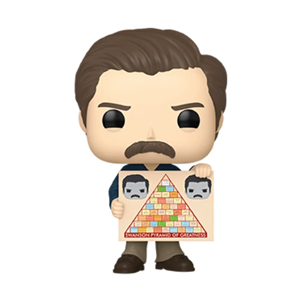 Funko Pop! Ron Swanson (With Pyramid Of Greatness), Parks And Recreation