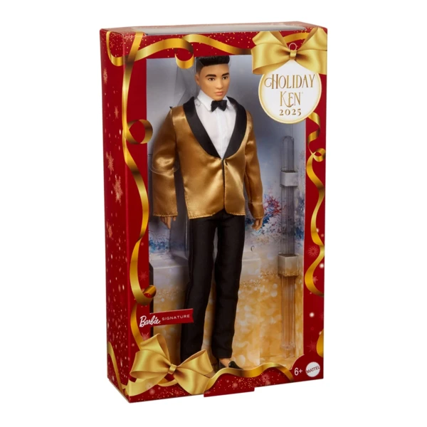 Barbie 2025 Holiday Ken, Dark Brown Hair, Holiday Barbie