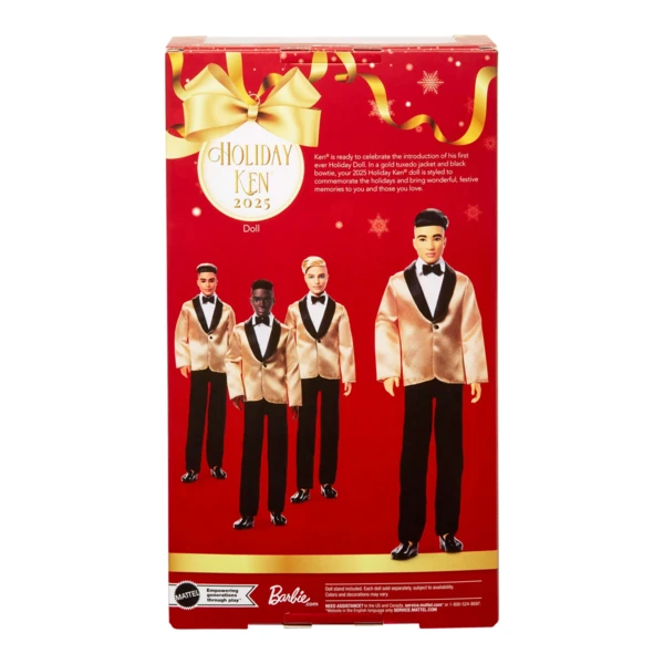 Barbie 2025 Holiday Ken, Dark Brown Hair, Holiday Barbie