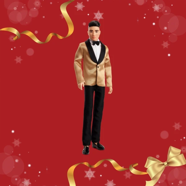 Barbie 2025 Holiday Ken, Dark Brown Hair, Holiday Barbie