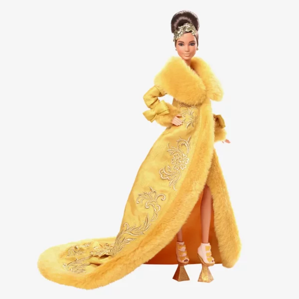 Barbie Guo Pei ® Wearing Golden - Yellow Gown, Lunar New Year