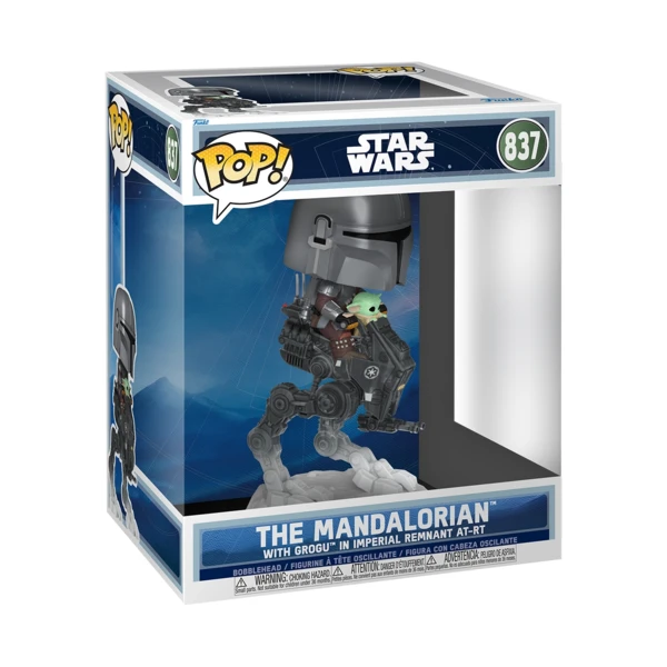 Funko Pop! The Mandalorian with Grogu in Imperial Remnant AT-RT, Star Wars: The Mandalorian
